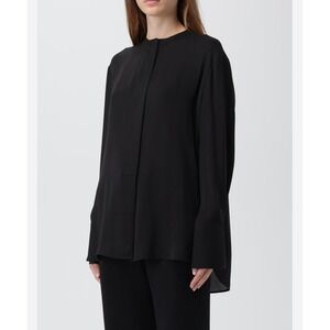 Armani Collezioni Hidden Button Down Blouse Quiet Luxury Old Money Preppy Career
